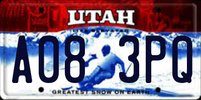 UT license plate A083PQ