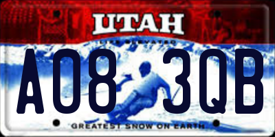 UT license plate A083QB