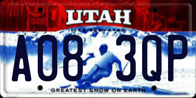 UT license plate A083QP