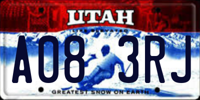 UT license plate A083RJ