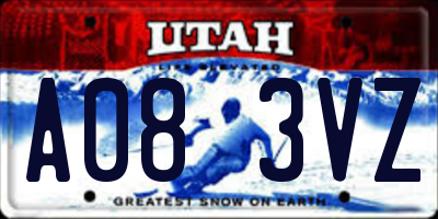 UT license plate A083VZ