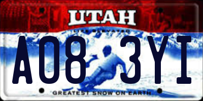 UT license plate A083YI