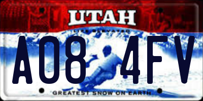 UT license plate A084FV