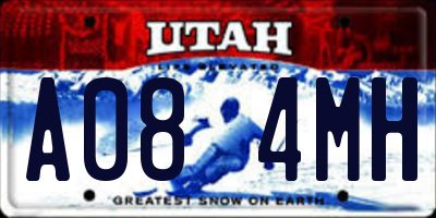 UT license plate A084MH