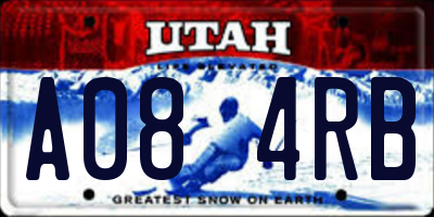 UT license plate A084RB