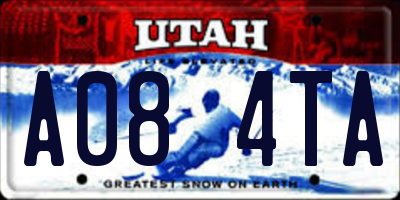 UT license plate A084TA