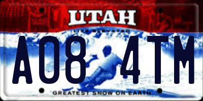 UT license plate A084TM