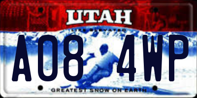 UT license plate A084WP