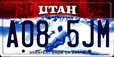 UT license plate A085JM