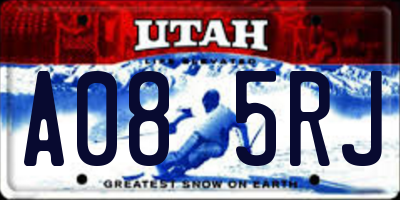 UT license plate A085RJ
