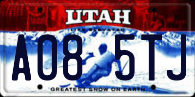 UT license plate A085TJ