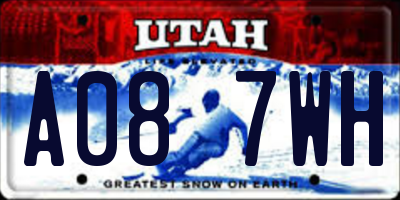 UT license plate A087WH