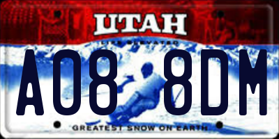UT license plate A088DM