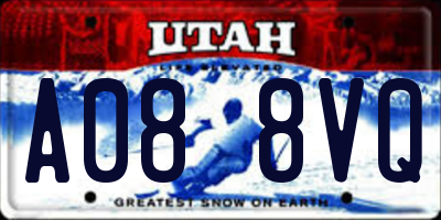 UT license plate A088VQ