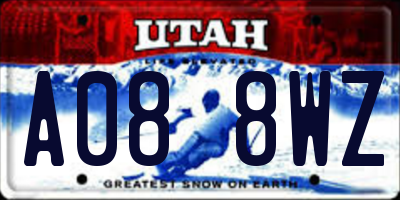 UT license plate A088WZ