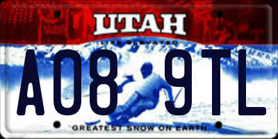 UT license plate A089TL