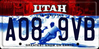UT license plate A089VB
