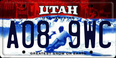 UT license plate A089WC