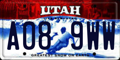 UT license plate A089WW