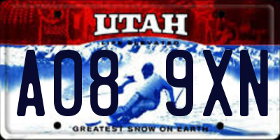 UT license plate A089XN