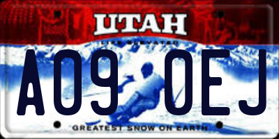 UT license plate A090EJ