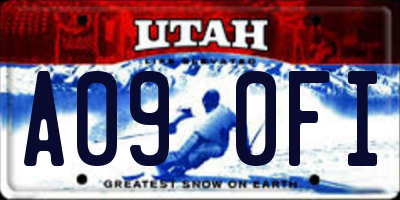 UT license plate A090FI