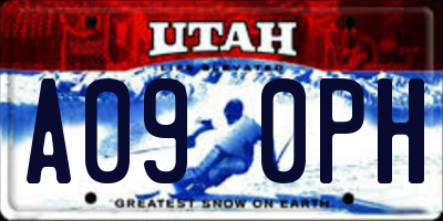 UT license plate A090PH