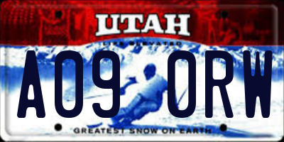 UT license plate A090RW