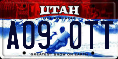 UT license plate A090TT