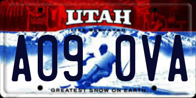 UT license plate A090VA