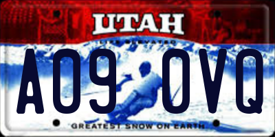 UT license plate A090VQ