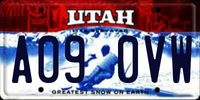 UT license plate A090VW