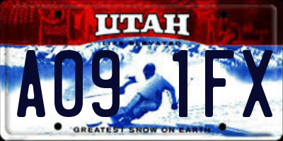 UT license plate A091FX
