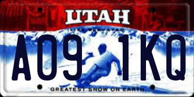 UT license plate A091KQ