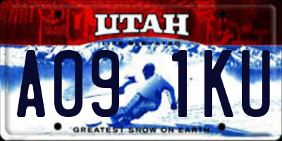 UT license plate A091KU