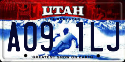 UT license plate A091LJ