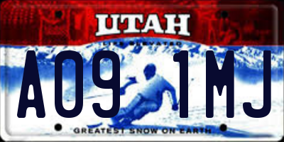 UT license plate A091MJ