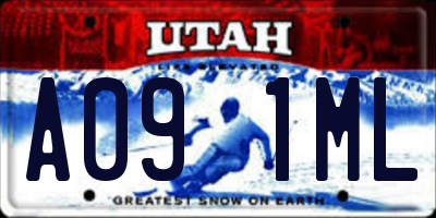 UT license plate A091ML