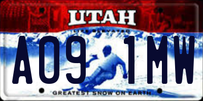 UT license plate A091MW