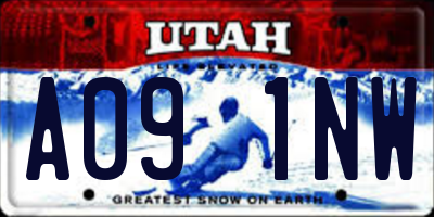 UT license plate A091NW
