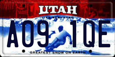 UT license plate A091QE