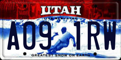 UT license plate A091RW