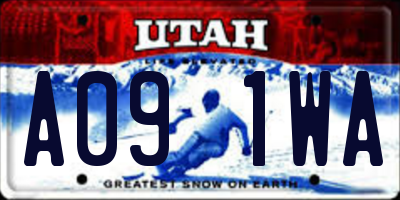 UT license plate A091WA