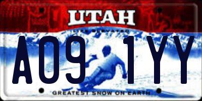 UT license plate A091YY