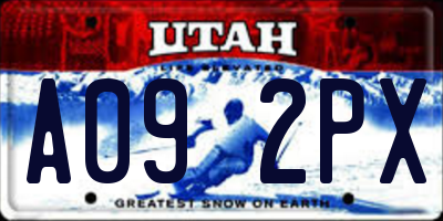 UT license plate A092PX