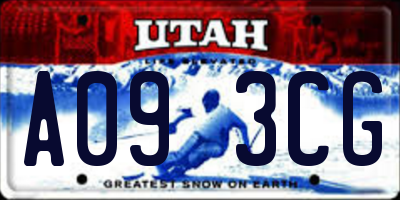 UT license plate A093CG