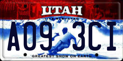 UT license plate A093CI
