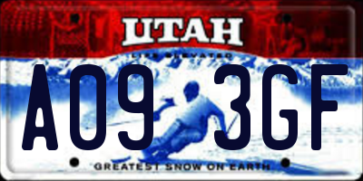 UT license plate A093GF