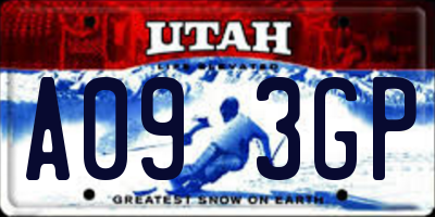 UT license plate A093GP