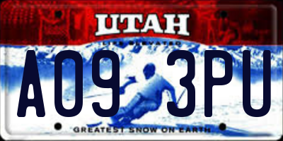 UT license plate A093PU
